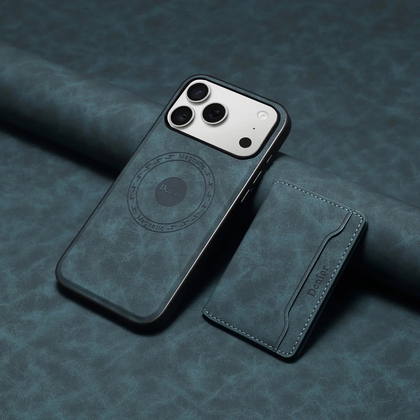 iPhone Case With Card Holder ,MagSafe Magnetic Wallet– Blue | PE260068