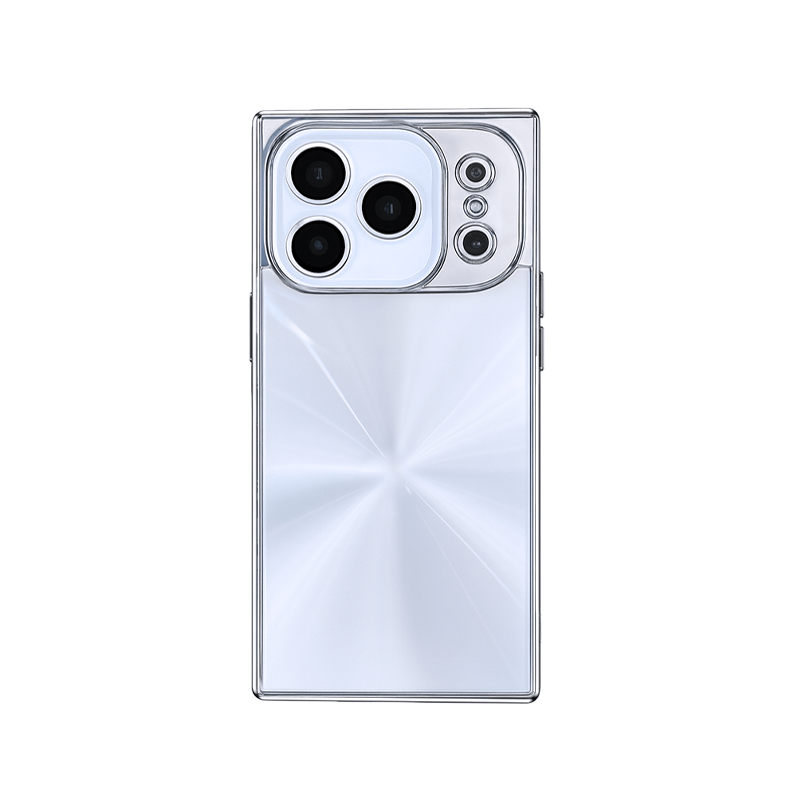 YUNKEY Square Aurora Shine Electroplated iPhone Case