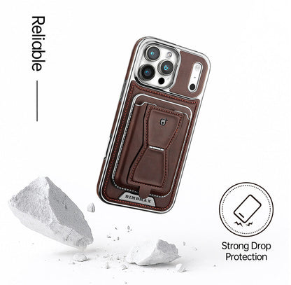 Yunkey Leather Phone Case With Card Holder For iPhone