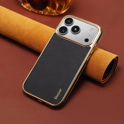 Luxury Leather iPhone Case–Sleek Design （Black）  | PE260042
