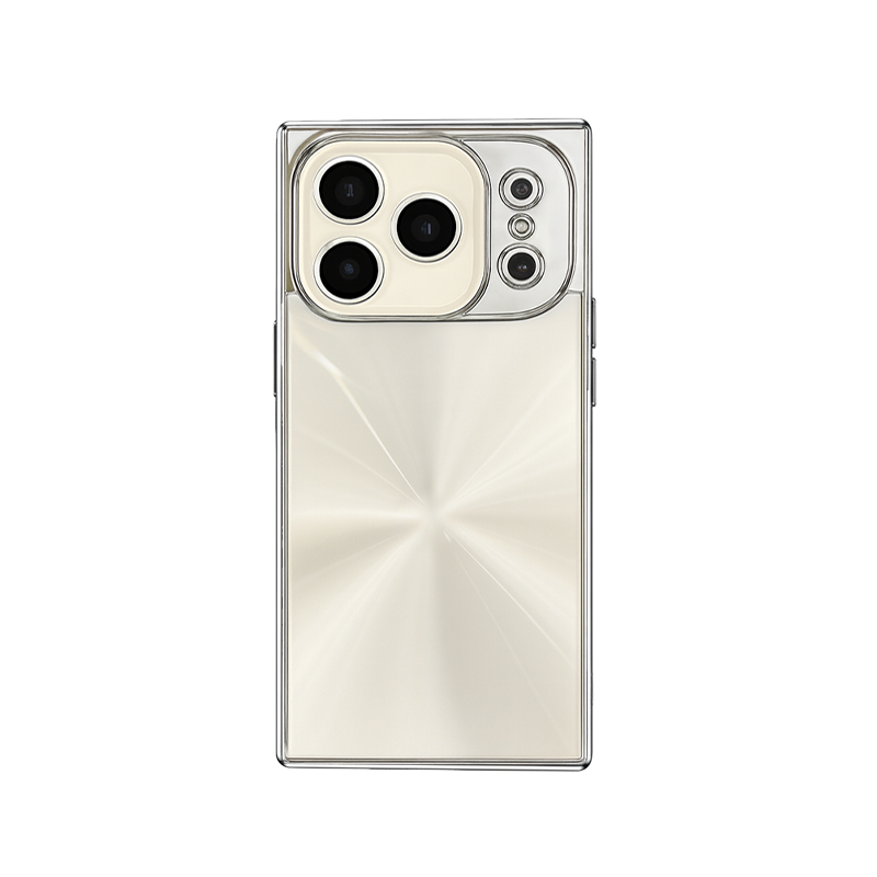 YUNKEY Square Aurora Shine Electroplated iPhone Case