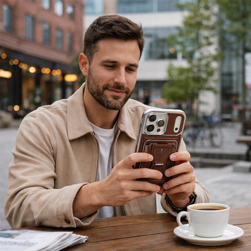 Yunkey Leather Phone Case With Card Holder For iPhone