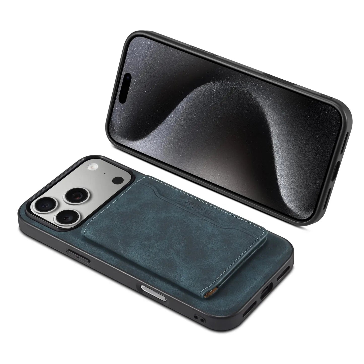 iPhone Case With Card Holder ,MagSafe Magnetic Wallet– Blue | PE260068