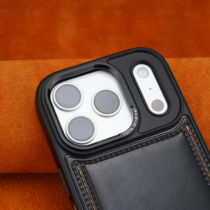 Yunkey iPhone 17 Series Faux Leather Lens Protective Case