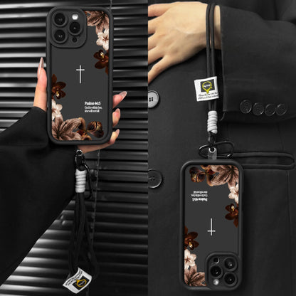 God Faith-Inspired Cross iPhone Case -Amen-Quiet Strength, Inspired by Psalm 46:5