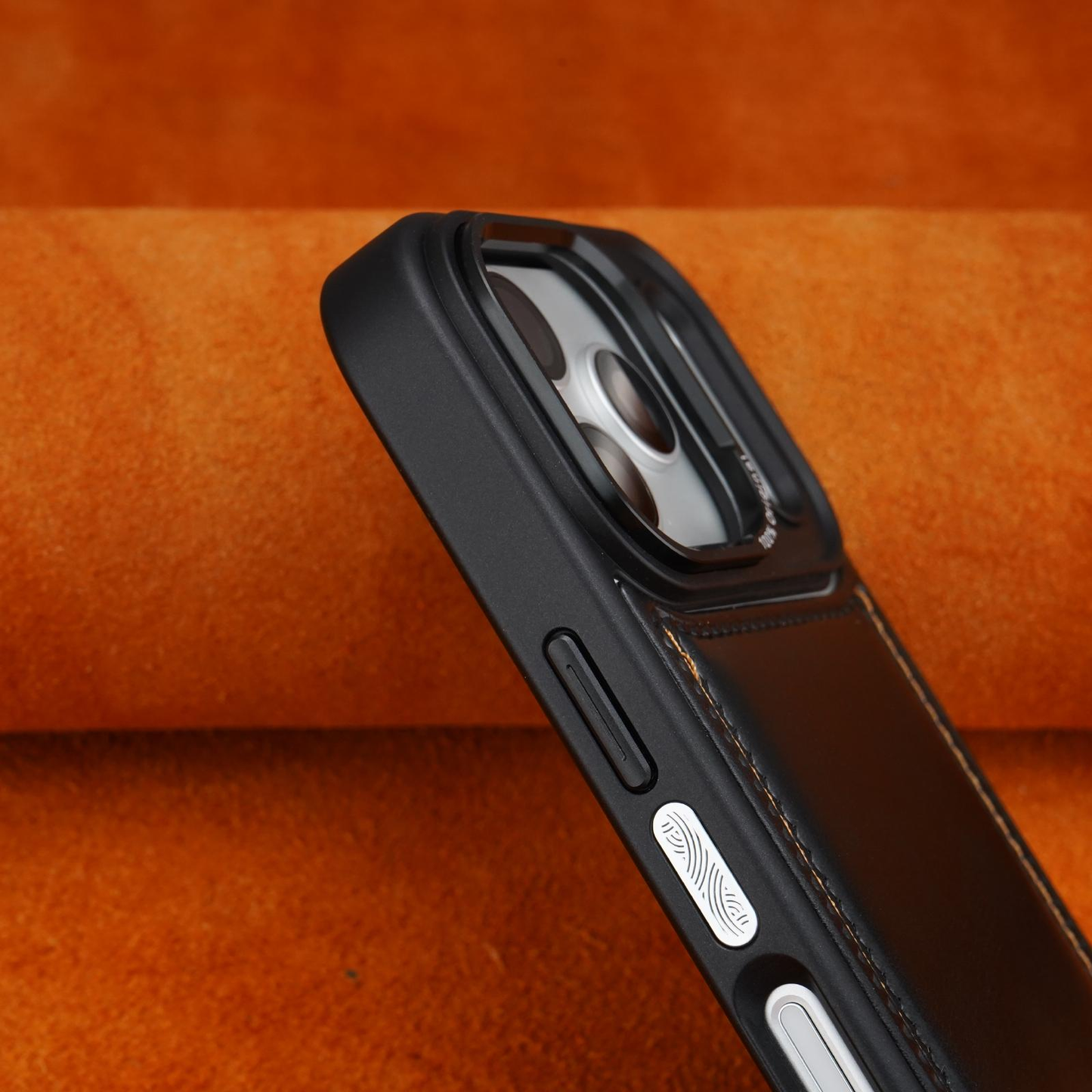 Yunkey iPhone 17 Series Faux Leather Lens Protective Case
