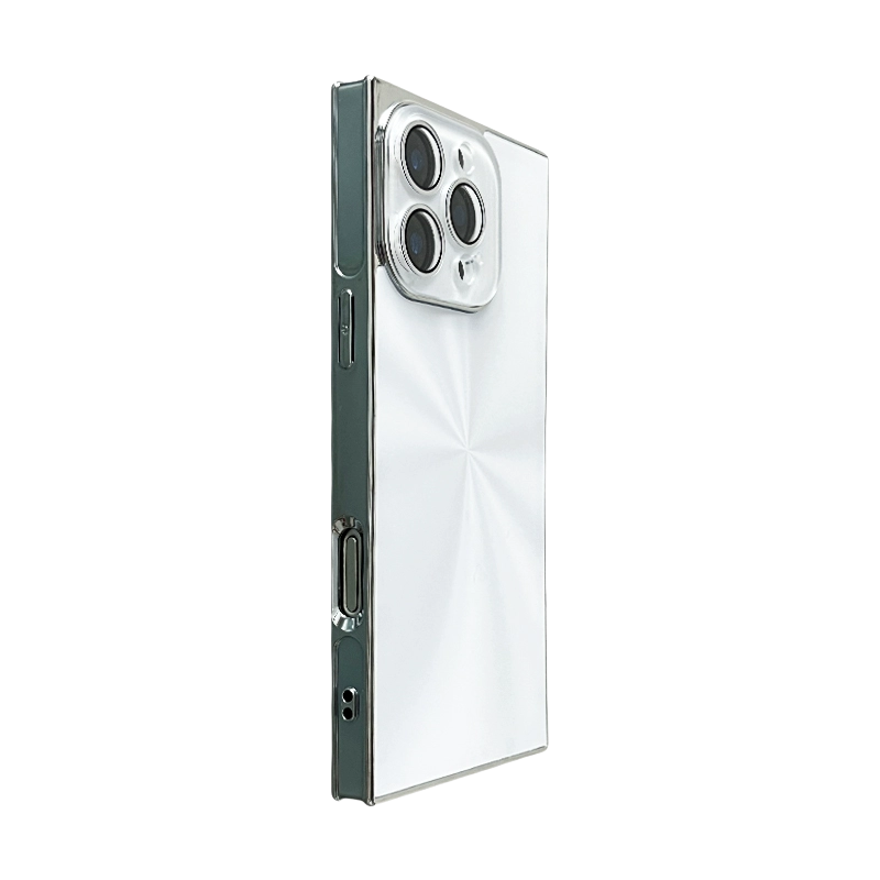 YUNKEY Square Aurora Shine Electroplated iPhone Case