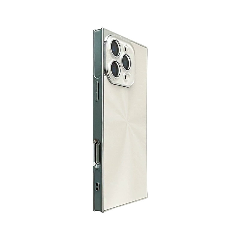 YUNKEY Square Aurora Shine Electroplated iPhone Case