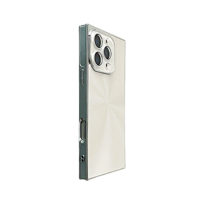 YUNKEY Square Aurora Shine Electroplated iPhone Case