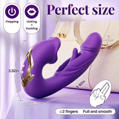 💋 2026 Upgraded 4-in-1 Flapping & Licking Vibrator