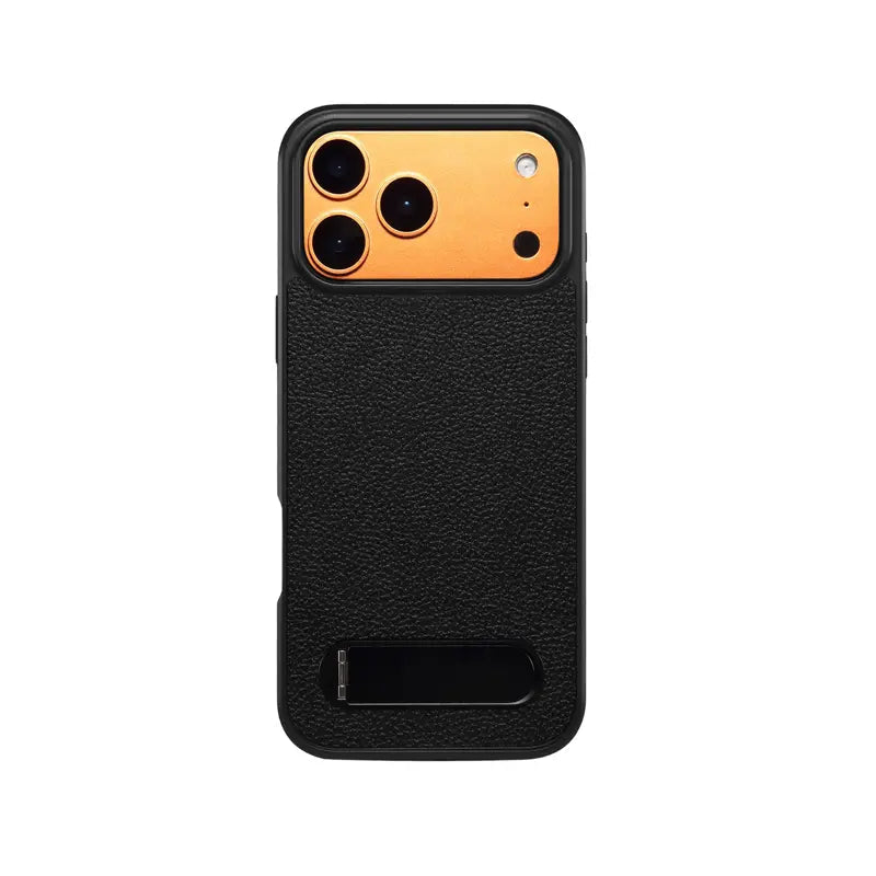 Leather iPhone Case With Stand – Durable Protective Cover (Orange)  | PE260052
