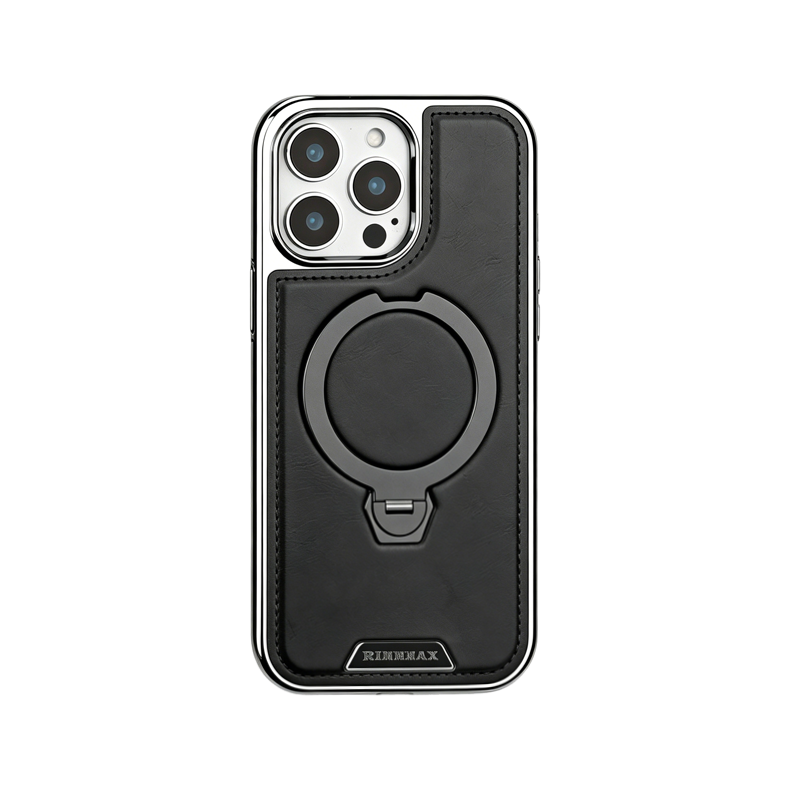 Magsafe iPhone Case With Stand Leather Style Coffee | PE260085