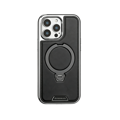 Magsafe iPhone Case With Stand Leather Style Coffee | PE260085