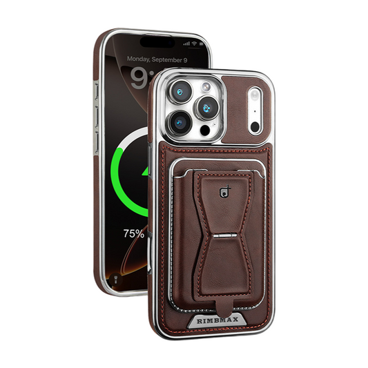 KIMOW Leather Phone Case With Card Holder For iPhone