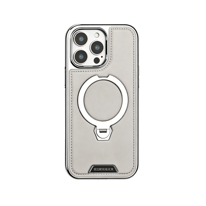 Magsafe iPhone Case With Stand Leather Style Coffee | PE260085