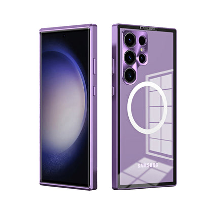 YUNKEY Metal Frosted Glass Magnetic Protective case for Samsung Galaxy S Series
