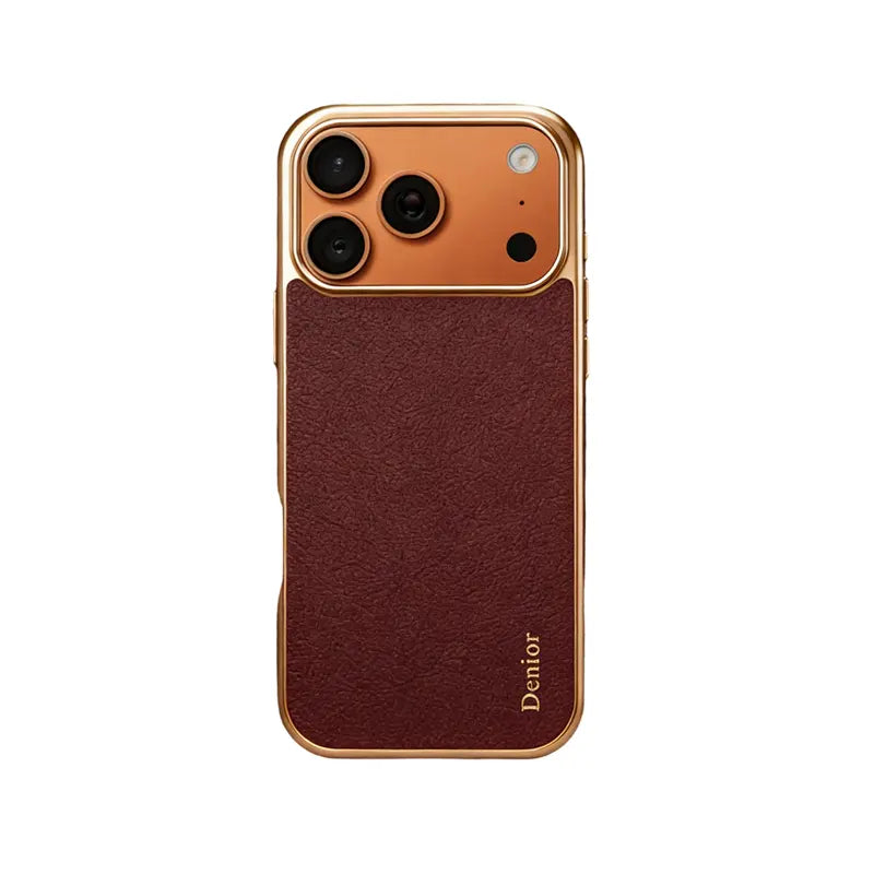 Luxury Leather iPhone Case–Sleek Design （Black）  | PE260042