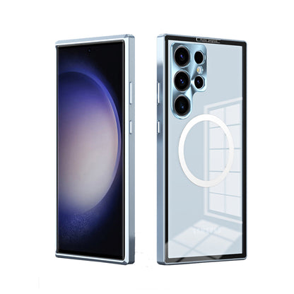 YUNKEY Metal Frosted Glass Magnetic Protective case for Samsung Galaxy S Series