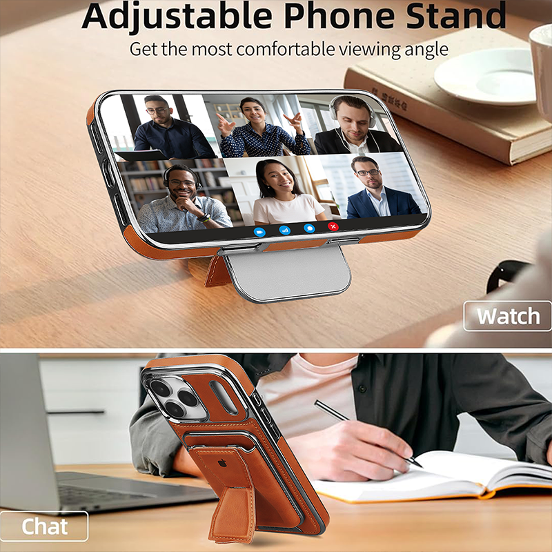 Leather iPhone Case With Magnetic Card Holder  | PE260083