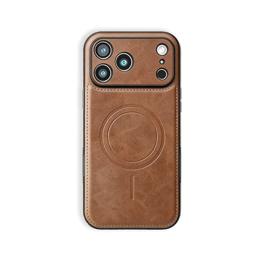 Leather Magsafe iPhone Case For iPhone 17 Series Coffee | PE260082