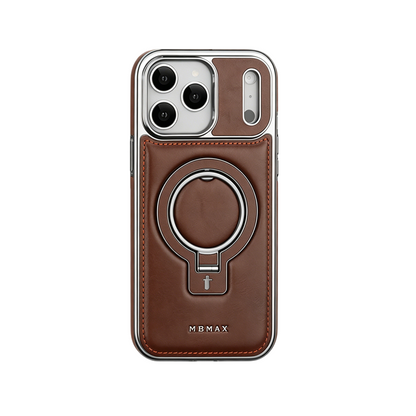 Leather Magsafe iPhone Case With Stand  For iPhone 17 Series Brown | PE260079