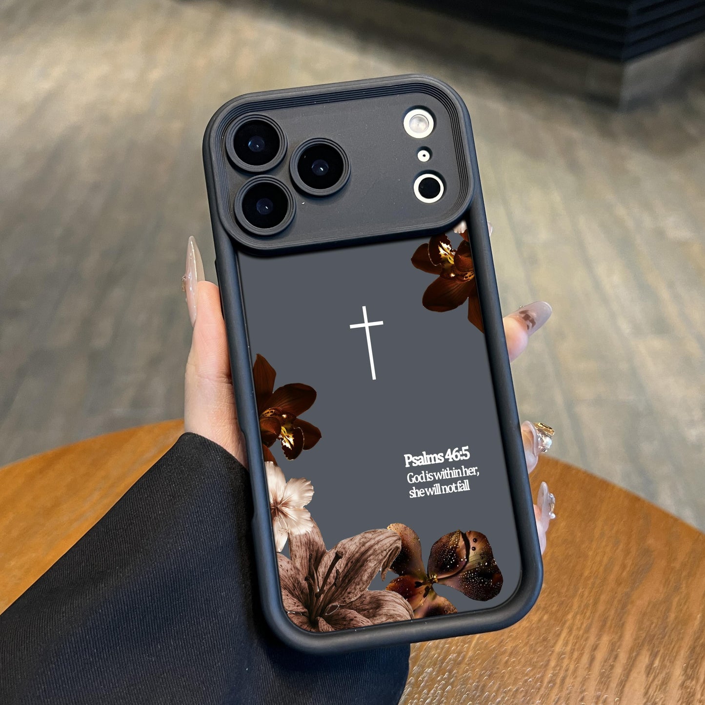 God Faith-Inspired Cross iPhone Case -Amen-Quiet Strength, Inspired by Psalm 46:5