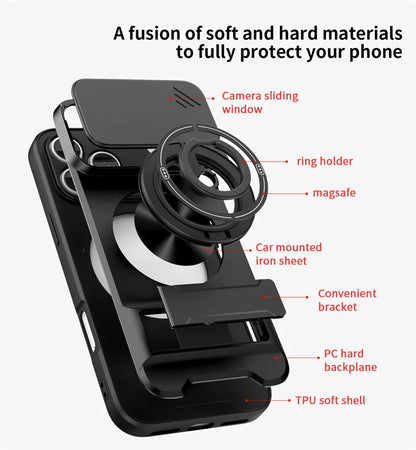 📱Ultimate Mecha Armor Magnetic Case | Military-Grade Protection & Camera Cover
