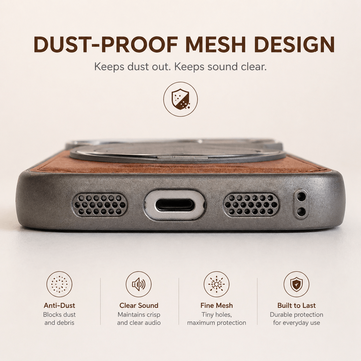 YUNKEY iPhone Semi-Enclosed Magnetic Phone Case with Rotating Stand