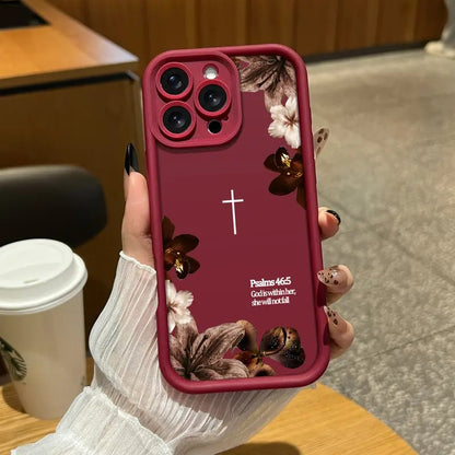 God Faith-Inspired Cross iPhone Case -Amen-Quiet Strength, Inspired by Psalm 46:5