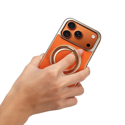 Leather iPhone Case with Grip – Full Protection (Orange)  | PE260050