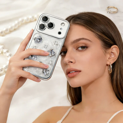 YUNKEY Crystal Bloom Quiet Luxury iPhone Case