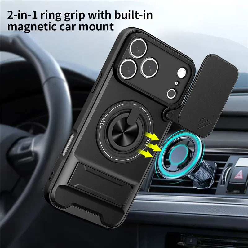 📱Ultimate Mecha Armor Magnetic Case | Military-Grade Protection & Camera Cover