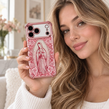 Our Lady of Guadalupe Rose Pattern phone Case  Fits iPhone 18/17/16/15/14/13