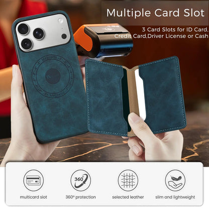 iPhone Case With Card Holder ,MagSafe Magnetic Wallet– Blue | PE260068