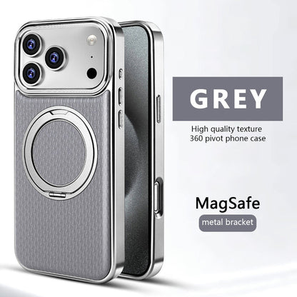 YUNKEY iPhone 360° Rotating Leather Magnetic Stand Case
