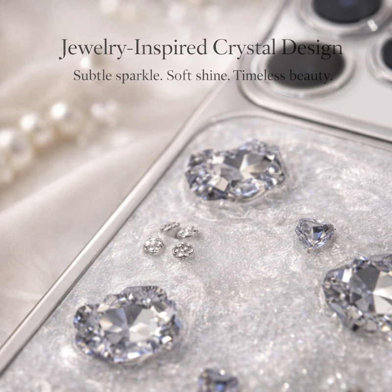 YUNKEY Crystal Bloom Quiet Luxury iPhone Case
