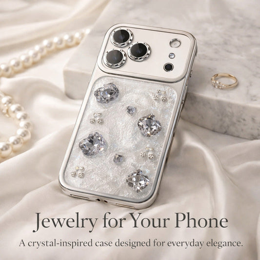 YUNKEY Crystal Bloom Quiet Luxury iPhone Case