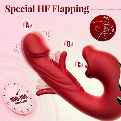 💋 2026 Upgraded 4-in-1 Flapping & Licking Vibrator